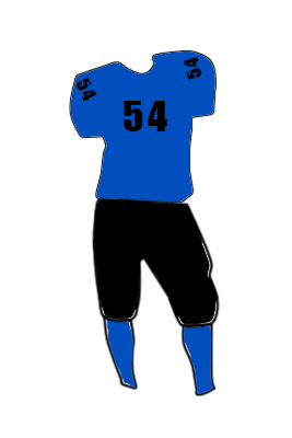 Primera equipación de Alicante Sharks Fútbol Americano